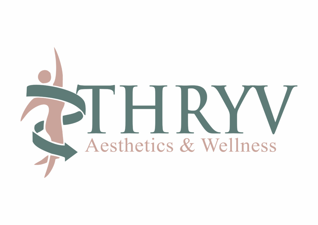 THRYV Aesthetics & Wellness logo design.